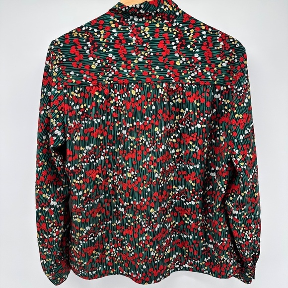 Vintage COUNTRY LAGENLOOK Pendleton RED TULIPS Cottage Core Top WOMENS 14 - Picture 7 of 9